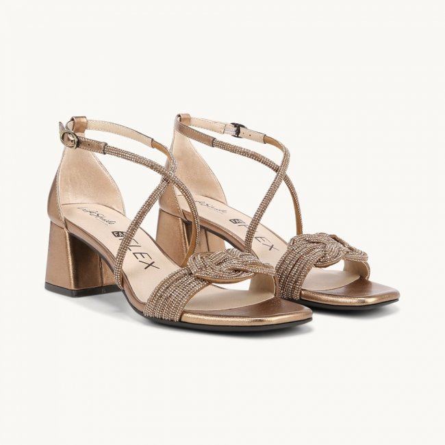 LifeStride Captivate Dress Sandal - Bronze Faux Leather LifeStride Captivate Dress Sandal - Bronze Faux Leather