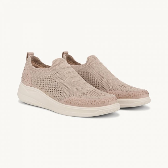 LifeStride Timeless Bright Sneaker - Barely Beige Knit Fabric LifeStride Timeless Bright Sneaker - Barely Beige Knit Fabric