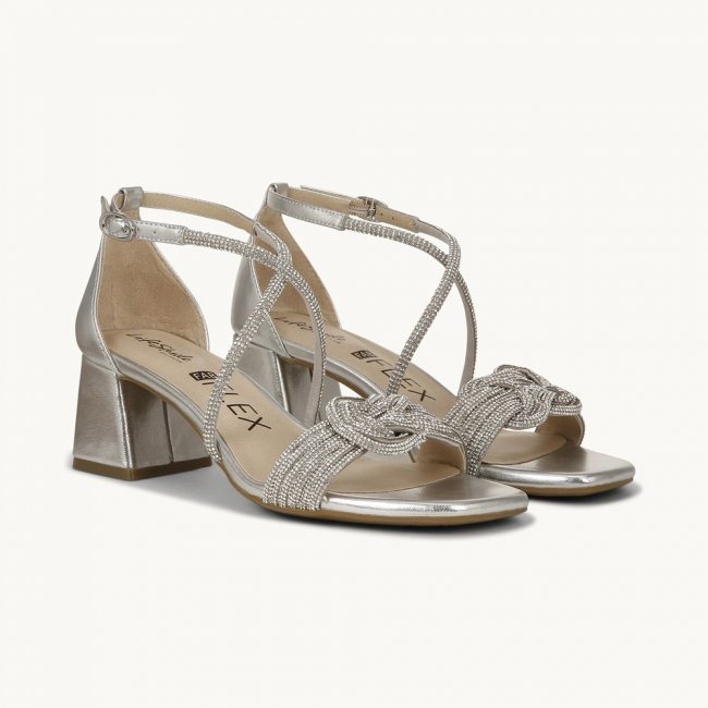 LifeStride Captivate Dress Sandal - Silver Faux Leather LifeStride Captivate Dress Sandal - Silver Faux Leather