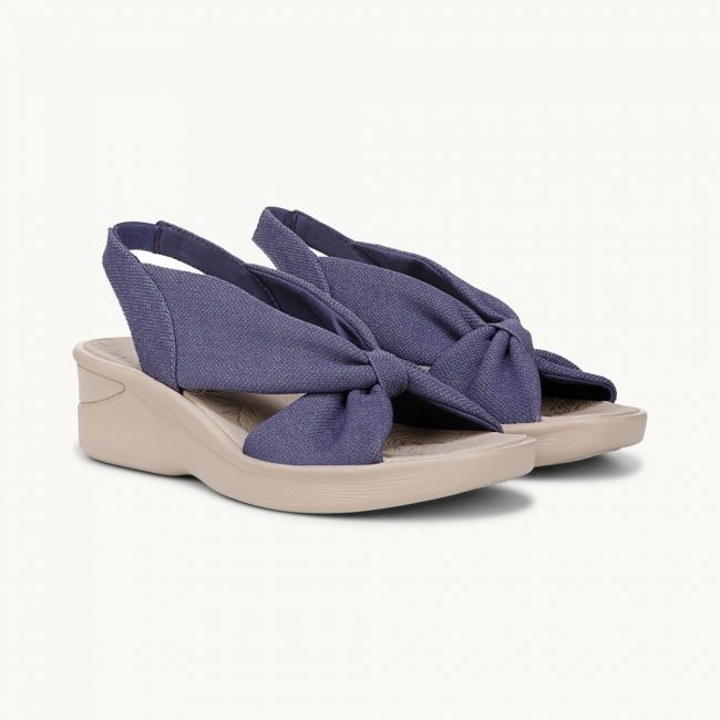 LifeStride Serenade Slide Slingback Sandal - Skipper Blue Stretch Fabric LifeStride Serenade Slide Slingback Sandal - Skipper Blue Stretch Fabric