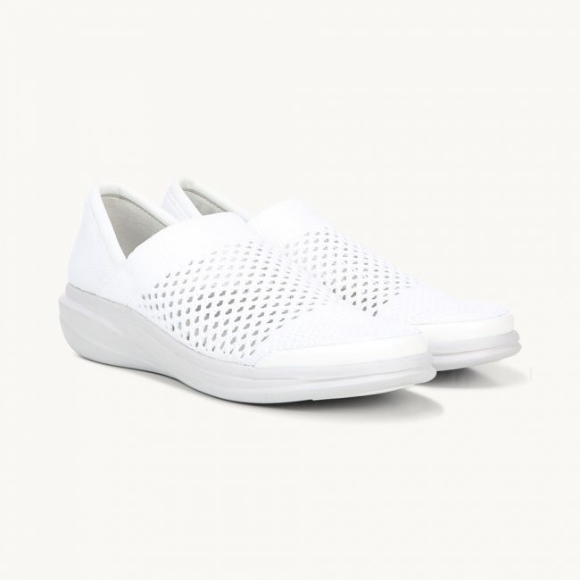 LifeStride Charlie Knit Slip On - White Fabric LifeStride Charlie Knit Slip On - White Fabric