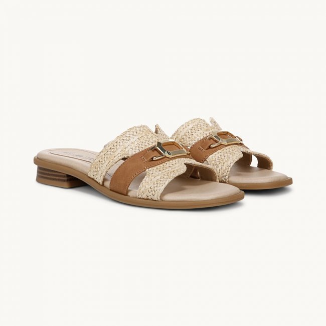 LifeStride Royalty Bit Sandal - Natural Faux Leather LifeStride Royalty Bit Sandal - Natural Faux Leather