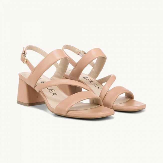 LifeStride Celia Strappy Sandal - Sienna Beige Faux Leather LifeStride Celia Strappy Sandal - Sienna Beige Faux Leather