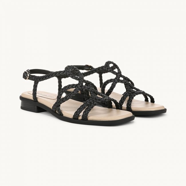 LifeStride Reagan Strappy Sandal - Black Faux Leather LifeStride Reagan Strappy Sandal - Black Faux Leather