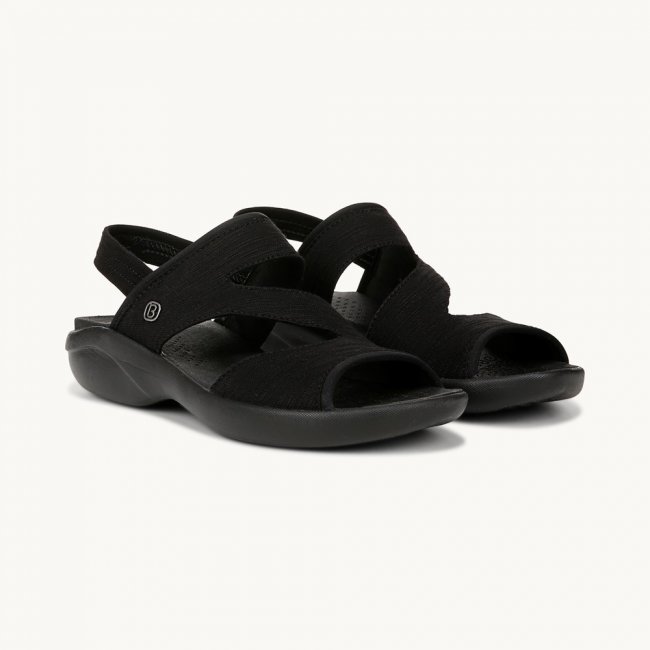 LifeStride Cleo Strappy Sandal - Black Fabric LifeStride Cleo Strappy Sandal - Black Fabric