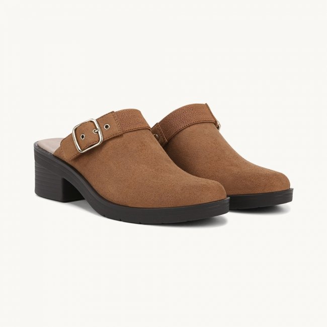 LifeStride Open Book Clog - Whiskey Tan Leather Fabric LifeStride Open Book Clog - Whiskey Tan Leather Fabric