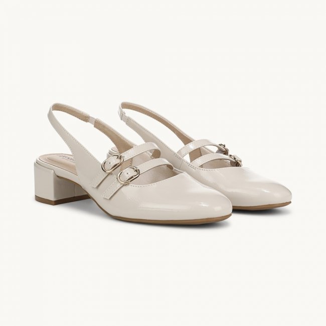 LifeStride Beatrice Slingback Pump - Almond Milk Patent Leather LifeStride Beatrice Slingback Pump - Almond Milk Patent Leather