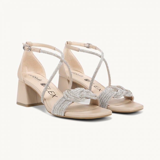 LifeStride Captivate Dress Sandal - Tender Taupe Faux Leather LifeStride Captivate Dress Sandal - Tender Taupe Faux Leather