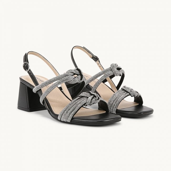 LifeStride Celeste Slingback Sandal - Black Faux Leather LifeStride Celeste Slingback Sandal - Black Faux Leather
