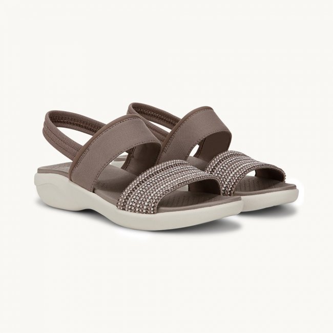 LifeStride Cali Strappy Sandal - Latte Multi Fabric LifeStride Cali Strappy Sandal - Latte Multi Fabric