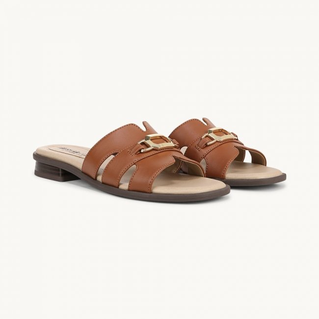 LifeStride Royalty Bit Sandal - Tan Faux Leather LifeStride Royalty Bit Sandal - Tan Faux Leather